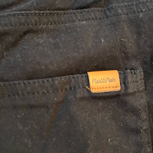 Plaid & Plain Men's Stretch Dress Pants Slim Fit Skinny 34W x 32L Black NEW 34 - Picture 7 of 11